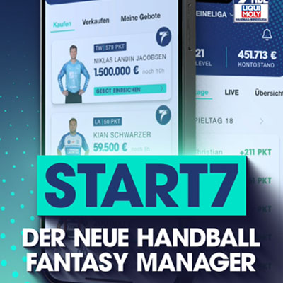 HBL GmbH bringt mit „START7“ den weltweit ersten App-basierten Handball Fantasy Manager auf den Markt