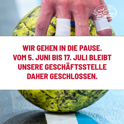 Geschäftsstelle geht in die Pause